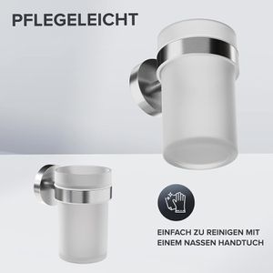 Produktbild für Zahnputzbecher ovimar Nordre, aus satiniertem Glas