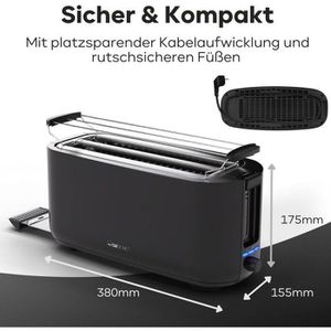 Produktbild für Toaster Clatronic TA 3802, mit 7 Röststufen &amp; Auftaufunktion