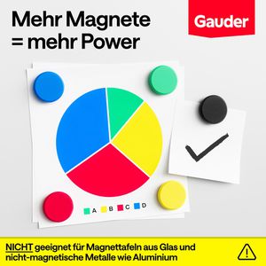 Produktbild für Magnete Gauder farbig sortiert