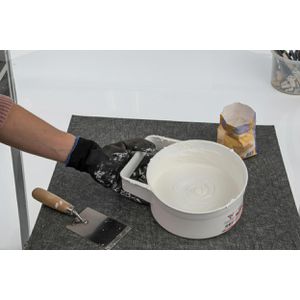 Produktbild für Gipsbecher Schuller Pan weiß, mit Haltegriff