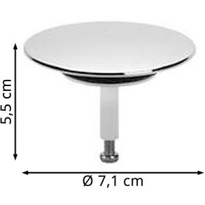 Produktbild für Badewannenstöpsel hansgrohe 96153000, Ø 71 mm