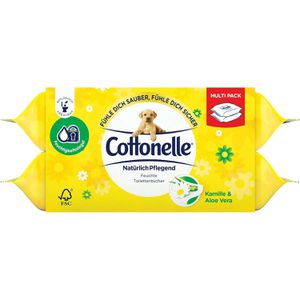 Produktbild für Feuchtes-Toilettenpapier Cottonelle Natürlich Pflegend