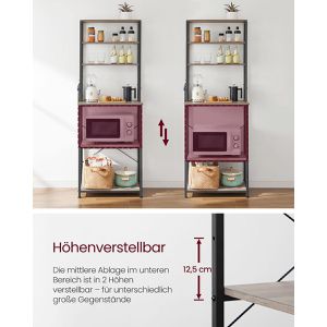 Produktbild für Küchenregal Vasagle KKS024B02, graubraun