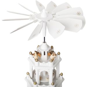 Produktbild für Weihnachtspyramide BRUBAKER weiß