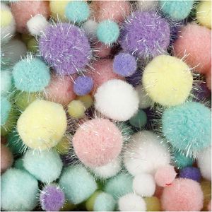Produktbild für Pompons Creativ-Company 51895, Glitzer-Pastell