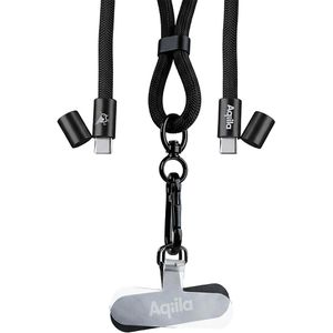 Produktbild für Handykette Aqiila Lanyard, schwarz