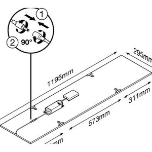 Produktbild für LED-Panel LEDVANCE Performance, silber, 120 x 30 cm