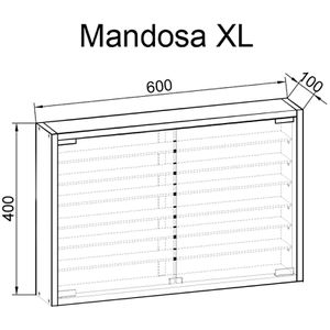 Produktbild für Glasvitrine VCM Mandosa XL, hängend