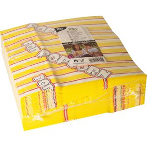 Produktbild für Popcorntüten Papstar 86616 gelb-rot-weiß gestreift