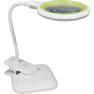 Lupenleuchte McShine LED, mit Standfuß+Tischklemme
