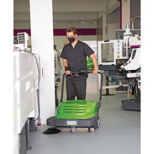 Produktbild für Kehrmaschine Cleancraft KM 825, mit Staubabsaugung, Akku