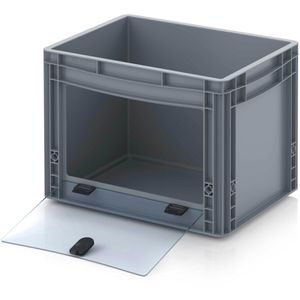 Eurobox AUER EG SKL 43/32 HG, grau, mit Acrylglas-Sichtklappe