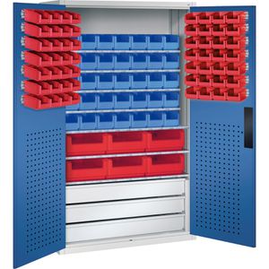 Magazinschrank CP-Möbel Serie 13, grau / blau