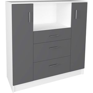 Küchenschrank VCM Esilo 919421, anthrazit / weiß, 109x110 cm