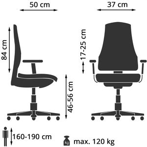 Produktbild für Gaming-Stuhl hJh-OFFICE GAME FORCE, 729300