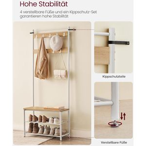 Produktbild für Garderobenständer Vasagle HSR41, weiß