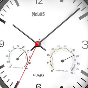 Produktbild für Wanduhr Mebus 56730, Kunststoff, analog, Quarzuhr