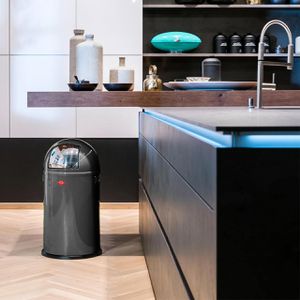 Produktbild für Mülleimer Wesco Pushboy, graphit matt