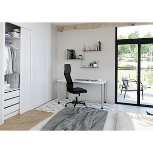 Produktbild für Schreibtisch Hammerbacher H-Serie, weiß / silber