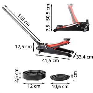 Produktbild für Rangierwagenheber Arebos AR-HE-HRW+UB, Set 3 tlg.