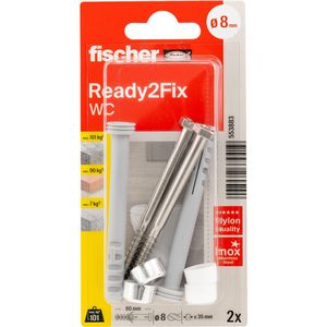 Produktbild für Schrauben-Dübel-Set Fischer 553883, Ready2Fix WC