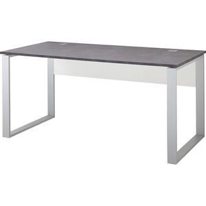 Produktbild für Schreibtisch Germania Altino, basalto dunkel / silber