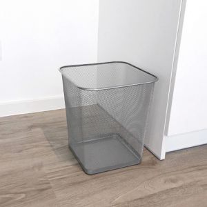 Produktbild für Papierkorb D.RECT 110785, silber