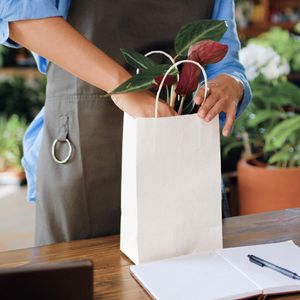 Produktbild für Papiertüten Folia 21800, weiß