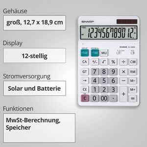 Produktbild für Taschenrechner Sharp EL 340W, Elsi Mate