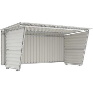 Produktbild für Fahrradunterstand WSM Siegen S18 K, grauweiß, aus Metall