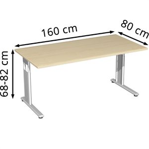 Produktbild für Schreibtisch Geramöbel Flex S-617103-AS, ahorn / silber
