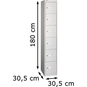 Produktbild für Schließfachschrank Bisley CLK 126, lichtgrau