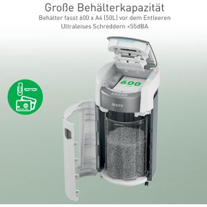 Produktbild für Aktenvernichter Leitz 8044 IQ OptiMax Autofeed Office Pro 600