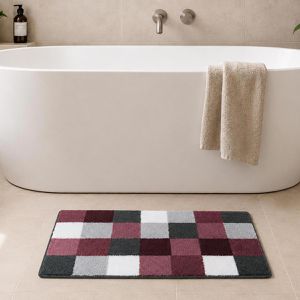 Produktbild für Badematte Kleine-Wolke Badteppich Caro Flanell Old Rose