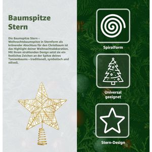 Produktbild für Christbaumspitze TK-Gruppe 98401, glitzernd, gold