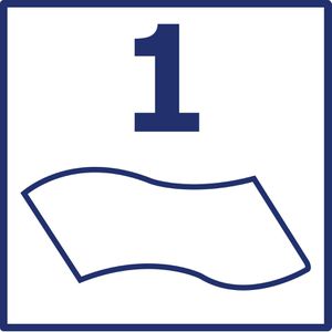 Produktbild für Putztuchrolle Tork Standard, 120155, M2, aus Zellstoff, weiß