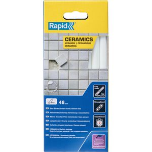 Rapid Heißklebesticks Keramik, weiß, Ø 12mm, Länge 190mm, 48 Sticks