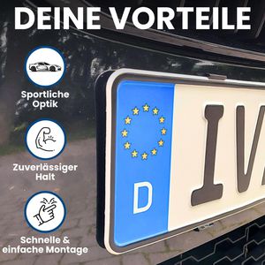 Produktbild für Kennzeichenhalter IVALITY Premium Klick