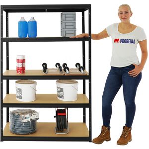 Produktbild für Schwerlastregal PROREGAL Big Elephant M, 5 Holzböden
