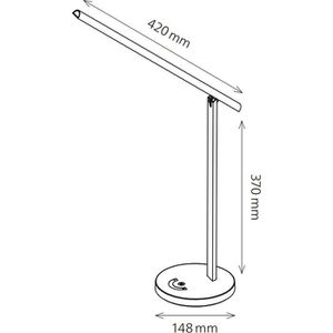 Produktbild für Schreibtischlampe Hansa Halo, schwarz, LED, dimmbar