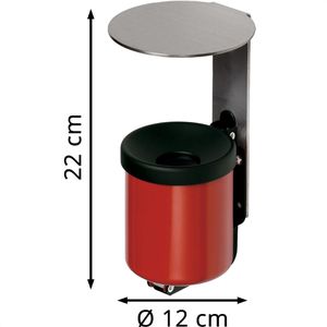 Produktbild für Aschenbecher VAR WH10, 33311, für Outdoor, mit Dach