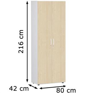 Produktbild für Kleiderschrank Geramöbel Flex, ahorn / weiß