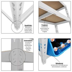 Produktbild für Getränkekistenregal PROREGAL Bodensee, für 6 Kisten
