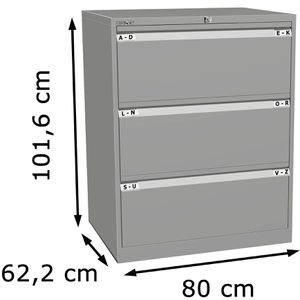 Produktbild für Hängeregisterschrank Bisley DF3-355
