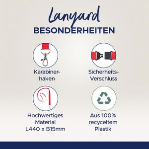 Produktbild für Schlüsselband Zweckform 4842R, rot