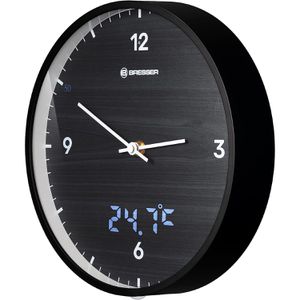 Produktbild für Wanduhr Bresser MyTime LEDsec, Kunststoff, analog, Funkuhr