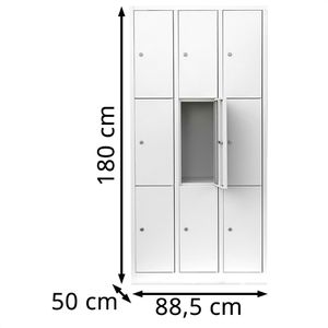 Produktbild für Schließfachschrank Lüllmann 520337, weiß