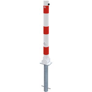 Produktbild für Absperrpfosten Schake 476FUHB, rot/weiß, aus Metall