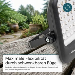 Produktbild für LED-Außenstrahler Luxula LXSO400141, mit Fernbedienung, IP65