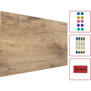 Produktbild für Magnettafel ALLboards MetalBoards, Holzoptik